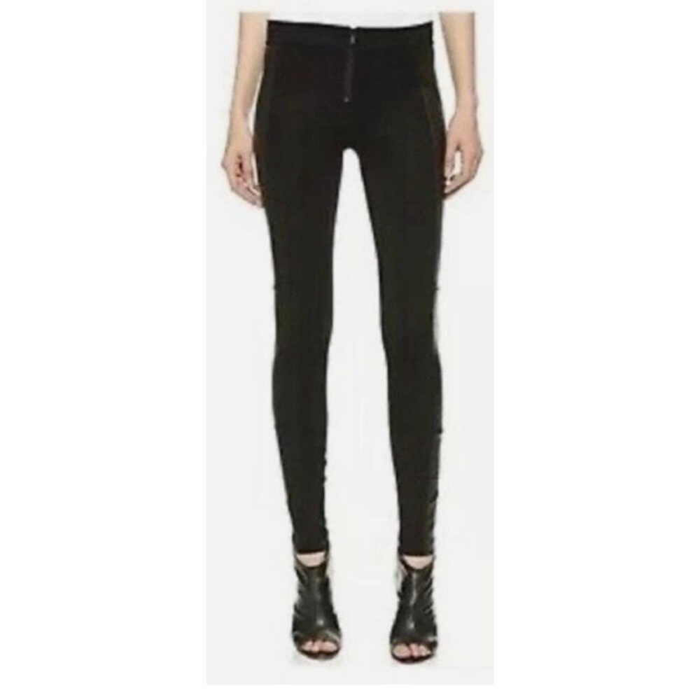 Alice + Olivia Black Suede Leggings